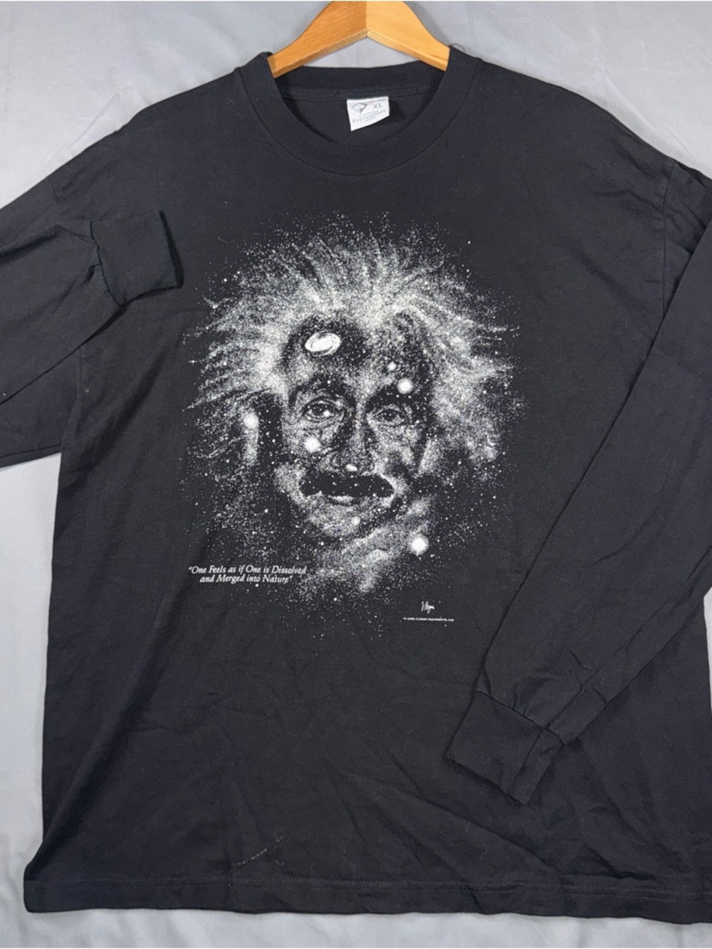 Vintage 1993 Cotton Expressions Space Shirt Mens XL Black Galaxy Graphic Tee